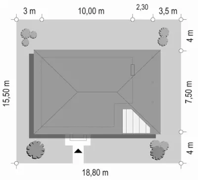 Pogodny Drewniany — plan sytuacyjny 1 (odbicie lustrzane)