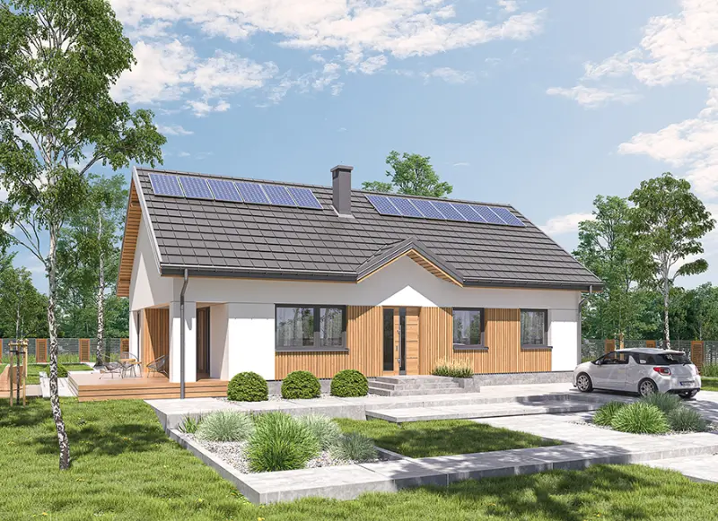 Projekt domu Polecany — wizualizacja