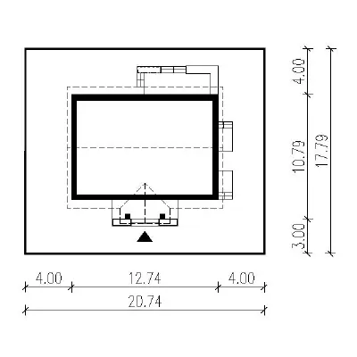 Południe na łące - wariant I — plan sytuacyjny 1 (odbicie lustrzane)