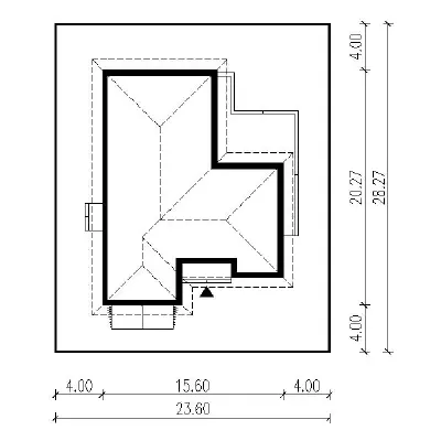 Poranna mgła - wariant I — plan sytuacyjny 1 (odbicie lustrzane)