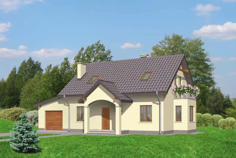 Projekt domu Powszedni — wizualizacja