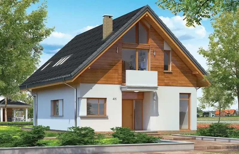 Projekt domu Prosty — wizualizacja