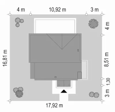 Prowansalski — plan sytuacyjny 1 (odbicie lustrzane)