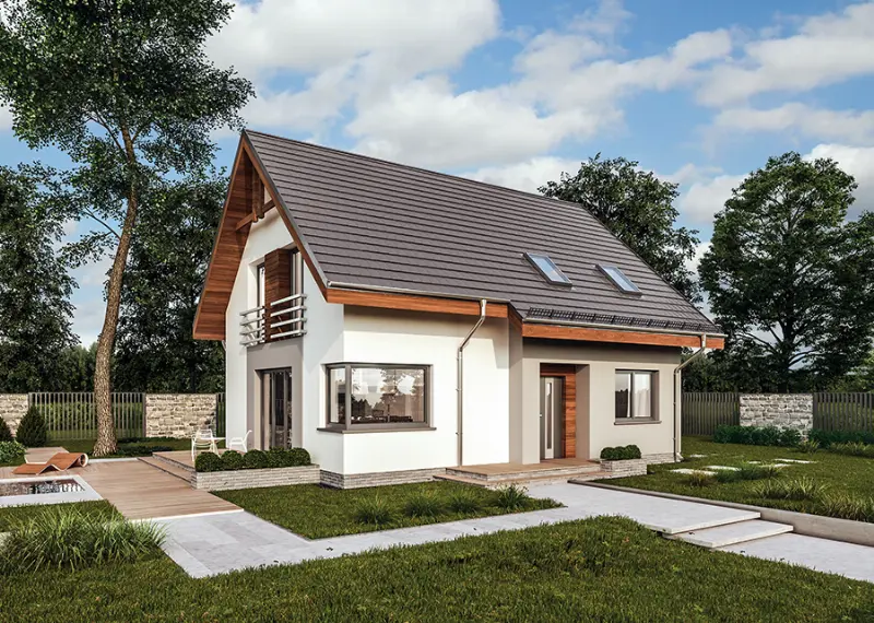 Projekt domu Prywatny azyl — wizualizacja