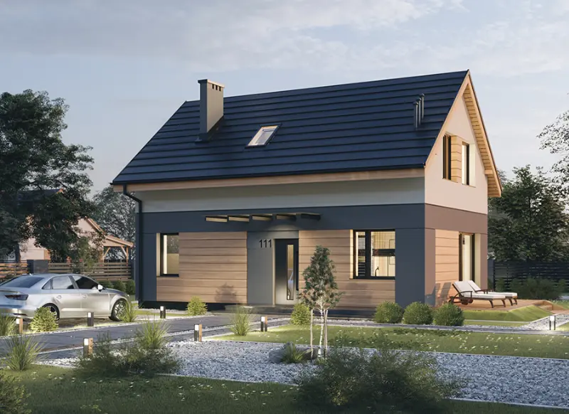 Projekt domu Przebojowy 1 — wizualizacja