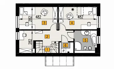 Przebojowy C2 — rzuty kondygnacji 2
