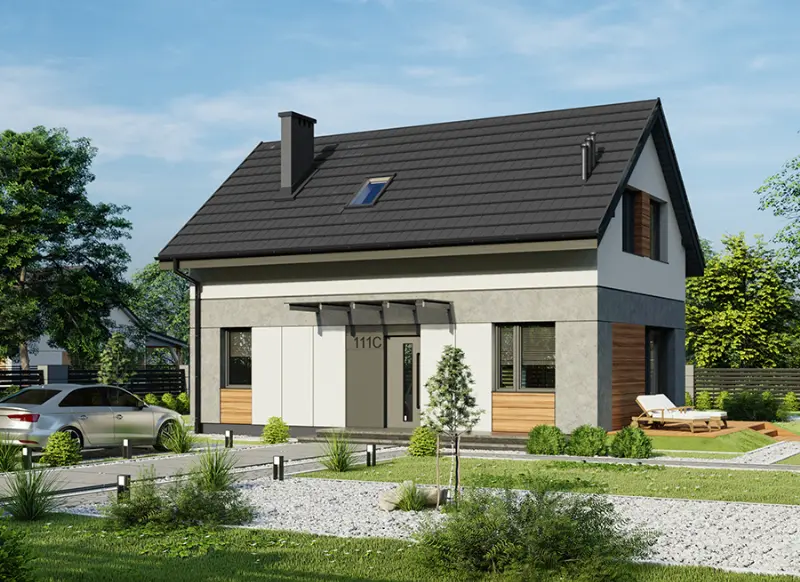 Projekt domu Przebojowy C — wizualizacja