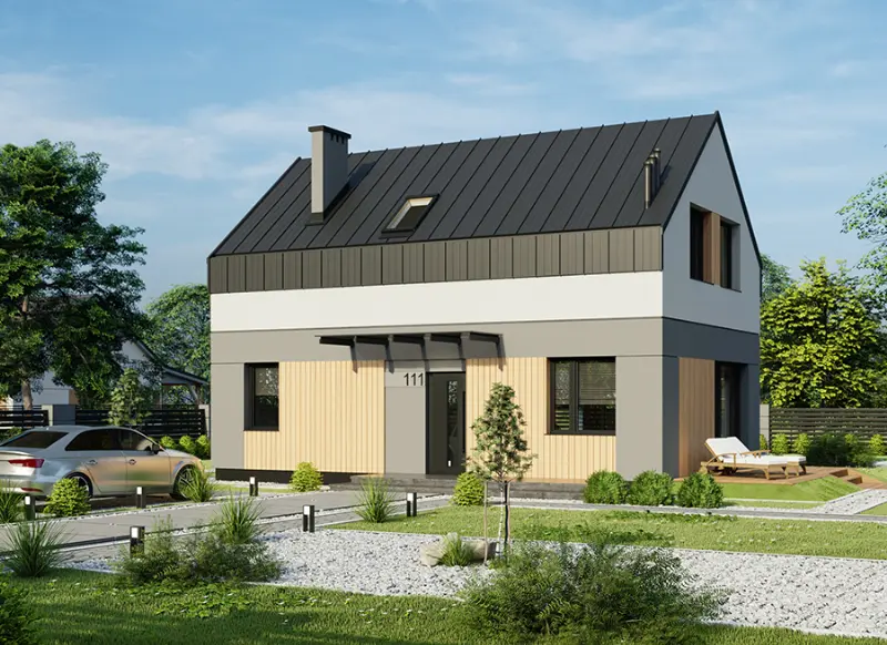 Projekt domu Przebojowy 1N — wizualizacja