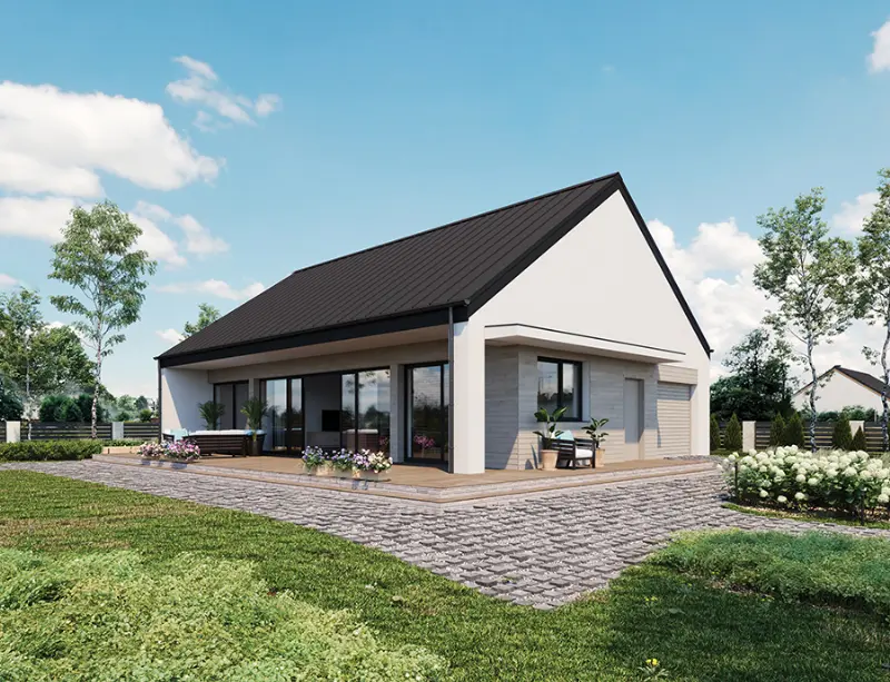 Projekt domu Przejrzysty 2 — wizualizacja