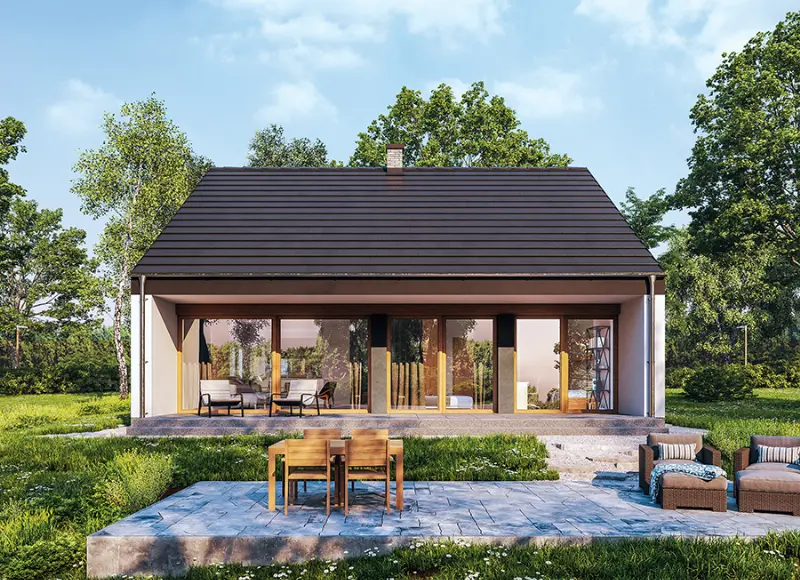 Projekt domu Przejrzysty - wariant XII — wizualizacja