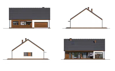 Przejrzysty - wariant XVI — elewacje 1