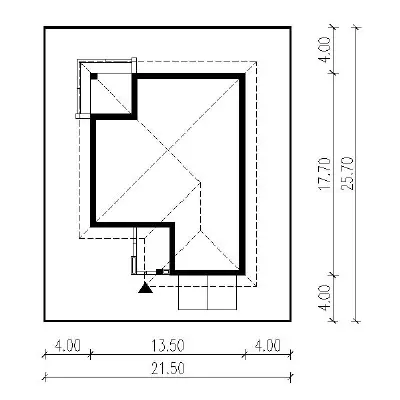 Przemyślany - wariant III — plan sytuacyjny 1 (odbicie lustrzane)