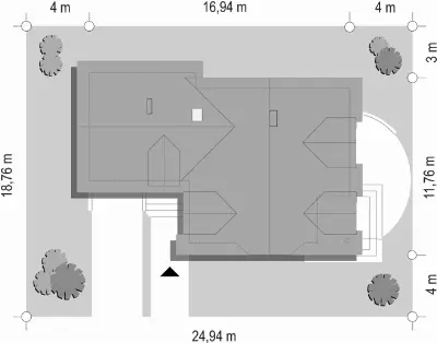 Przestronny — plan sytuacyjny 1 (odbicie lustrzane)