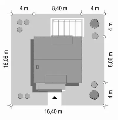 Przyjemny 2 — plan sytuacyjny 1 (odbicie lustrzane)