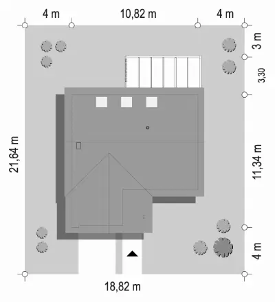 Przyjemny 8 — plan sytuacyjny 1 (odbicie lustrzane)
