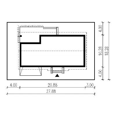 Przystępny - wariant II (z wentylacją mechaniczną i rekuperacją) — plan sytuacyjny 1