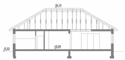 Przytulny - wariant I — przekroje 1 (odbicie lustrzane)