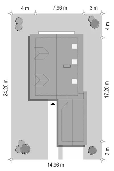 Puchatek — plan sytuacyjny 1 (odbicie lustrzane)