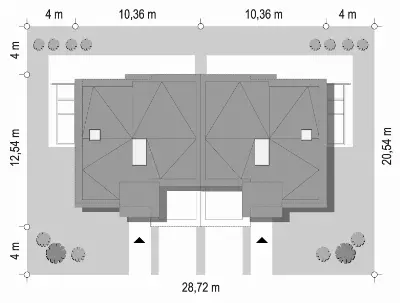Qubik 3 — plan sytuacyjny 1 (odbicie lustrzane)