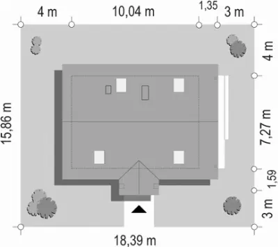 Radosny — plan sytuacyjny 1 (odbicie lustrzane)