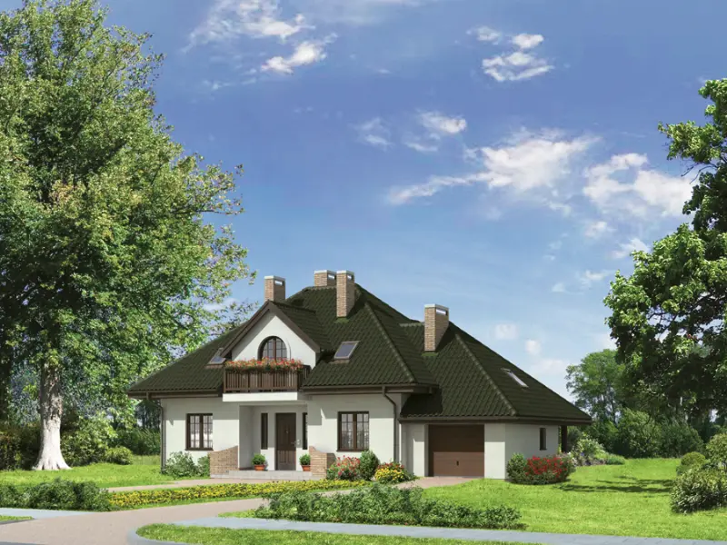 Projekt domu Reprezentacyjny - wariant II — wizualizacja