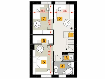 Rezolutny 2 — rzuty kondygnacji 2