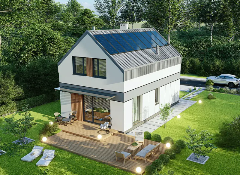 Projekt domu Rezolutny A2N — wizualizacja