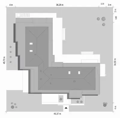 Rezydencja Floryda — plan sytuacyjny 1 (odbicie lustrzane)