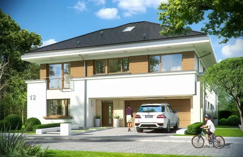 Projekt domu Rezydencja Leśna — wizualizacja