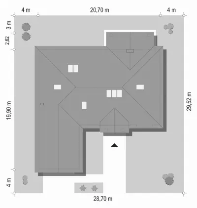 Rezydencja Parkowa 3 C — plan sytuacyjny 1 (odbicie lustrzane)