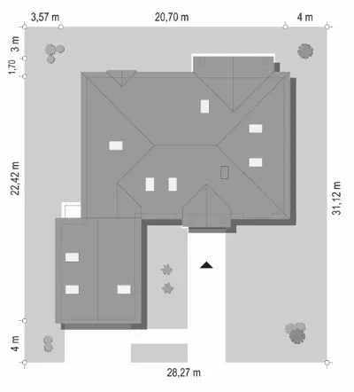 Rezydencja Parkowa 3 D — plan sytuacyjny 1