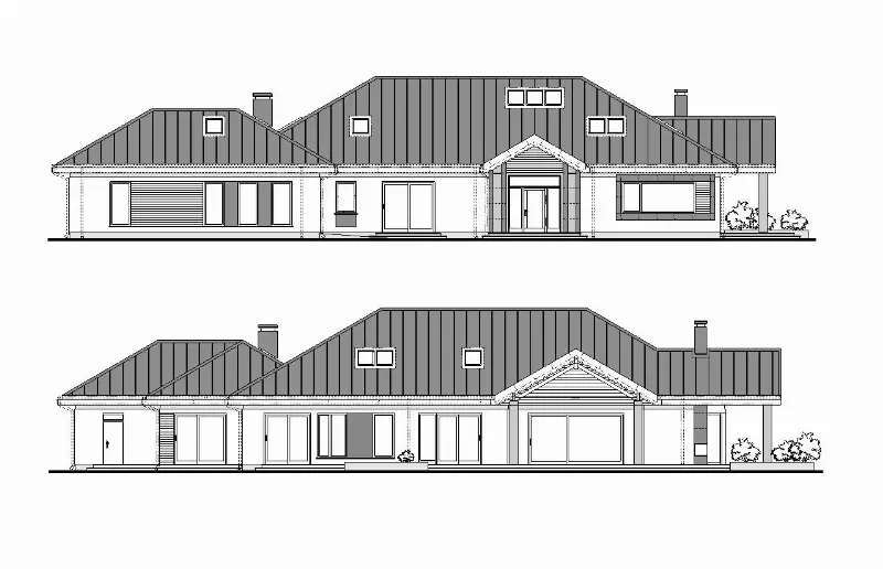Projekt domu Rezydencja Parkowa 3 wariant K — wizualizacja