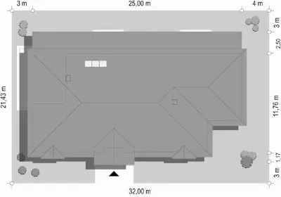 Rezydencja Parkowa 4 — plan sytuacyjny 1 (odbicie lustrzane)