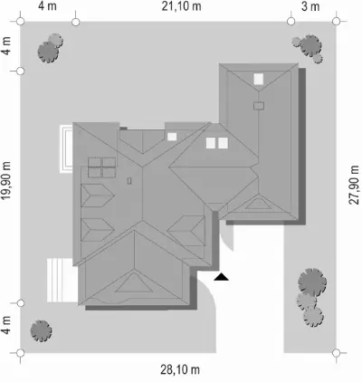 Rezydencja — plan sytuacyjny 1