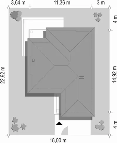 Riwiera 2 — plan sytuacyjny 1 (odbicie lustrzane)