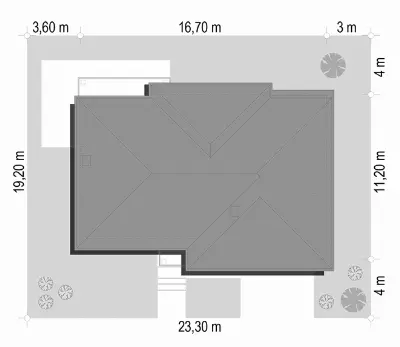 Riwiera 3 wariant C — plan sytuacyjny 1 (odbicie lustrzane)