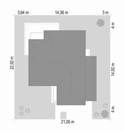 Riwiera 4 wariant C — plan sytuacyjny 1 (odbicie lustrzane)