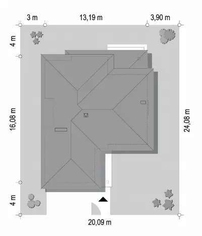 Riwiera 5 wariant B — plan sytuacyjny 1