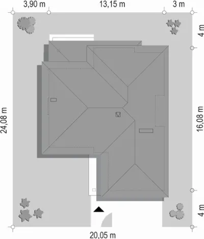 Riwiera 5 — plan sytuacyjny 1 (odbicie lustrzane)
