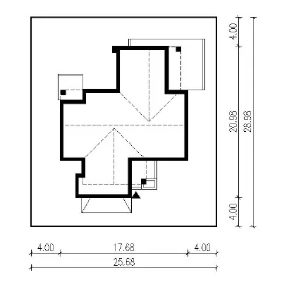Rodzinna przestrzeń (dwulokalowy) (z wentylacją mechaniczną i rekuperacją) — plan sytuacyjny 1 (odbicie lustrzane)