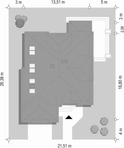 Rodzinny — plan sytuacyjny 1 (odbicie lustrzane)