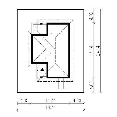 Róże w ogrodzie -  wariant I — plan sytuacyjny 1