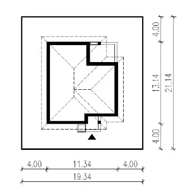 Róże w ogrodzie — plan sytuacyjny 1 (odbicie lustrzane)