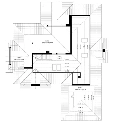 Rozłożysty 2 — rzuty kondygnacji 2 (odbicie lustrzane)