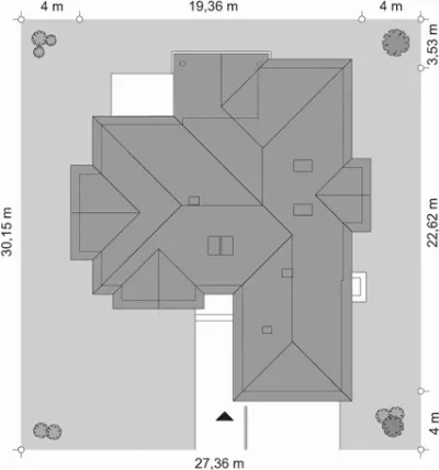 Rozłożysty 2 — plan sytuacyjny 1 (odbicie lustrzane)