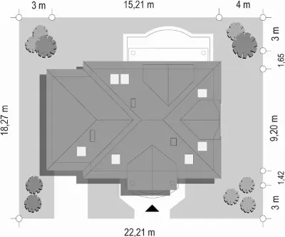Saga — plan sytuacyjny 1 (odbicie lustrzane)
