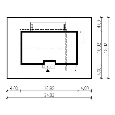 Samotna gwiazda - wariant IV — plan sytuacyjny 1 (odbicie lustrzane)