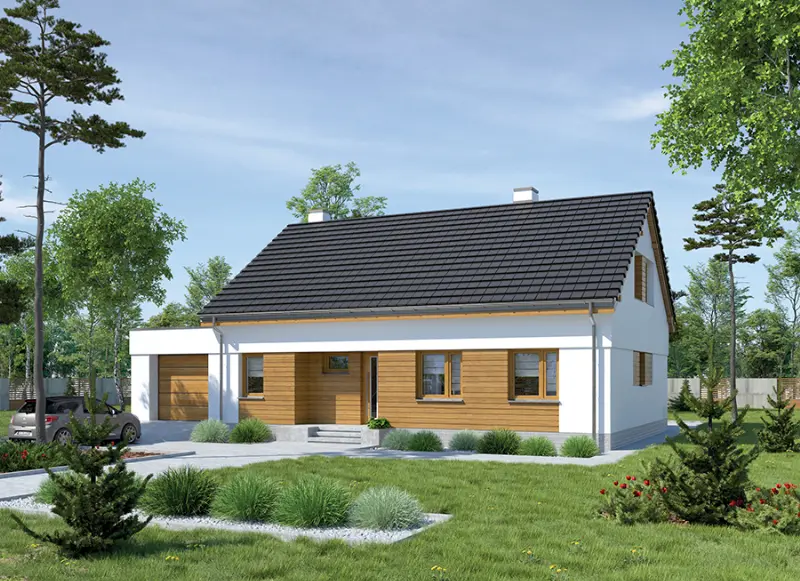 Projekt domu Samotna gwiazda - wariant IV — wizualizacja