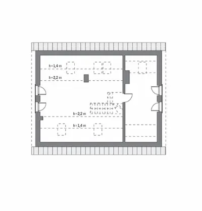 Senne marzenie (etap I) — rzuty kondygnacji 2