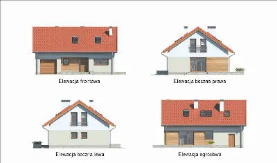 Senne marzenie (etap I) — elewacje 1 (odbicie lustrzane)